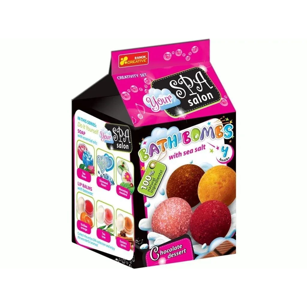 Ranok vonios burbulas su druska. Šokoladinis desertas LT