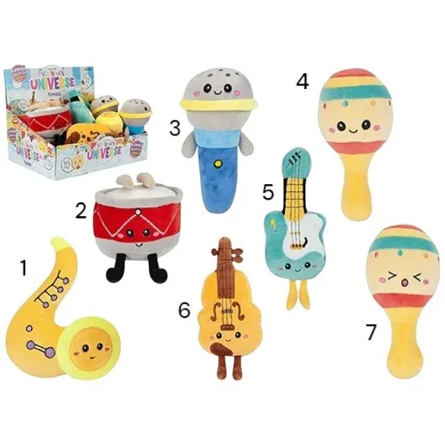 Softlings pliušiniai muzikos instrumentai 16 cm