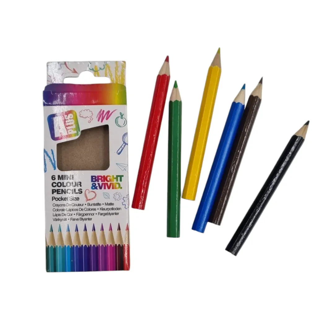 Mini pieštukų rinkinys, 9 cm