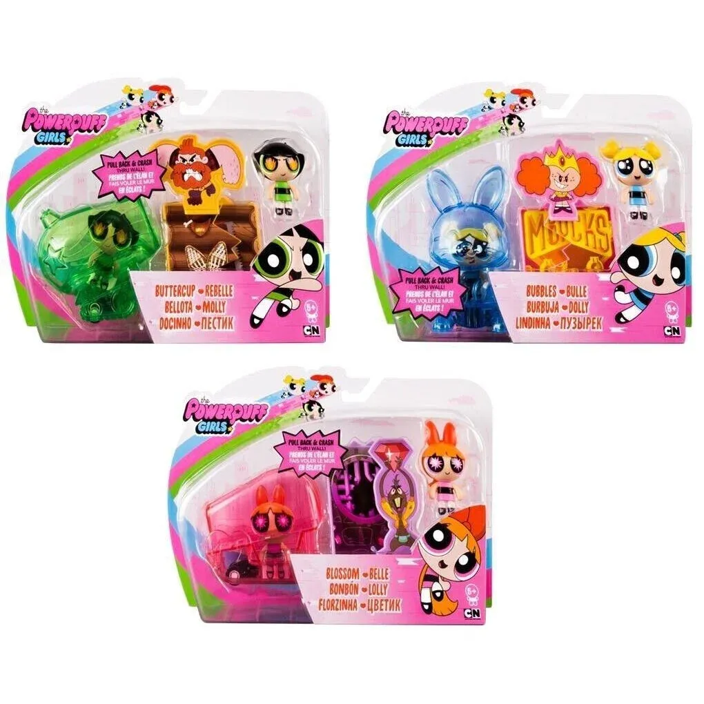 POWER PUFF GIRLS žaidimo rinkinys Aura Power Pods (pažeista pakuotė)