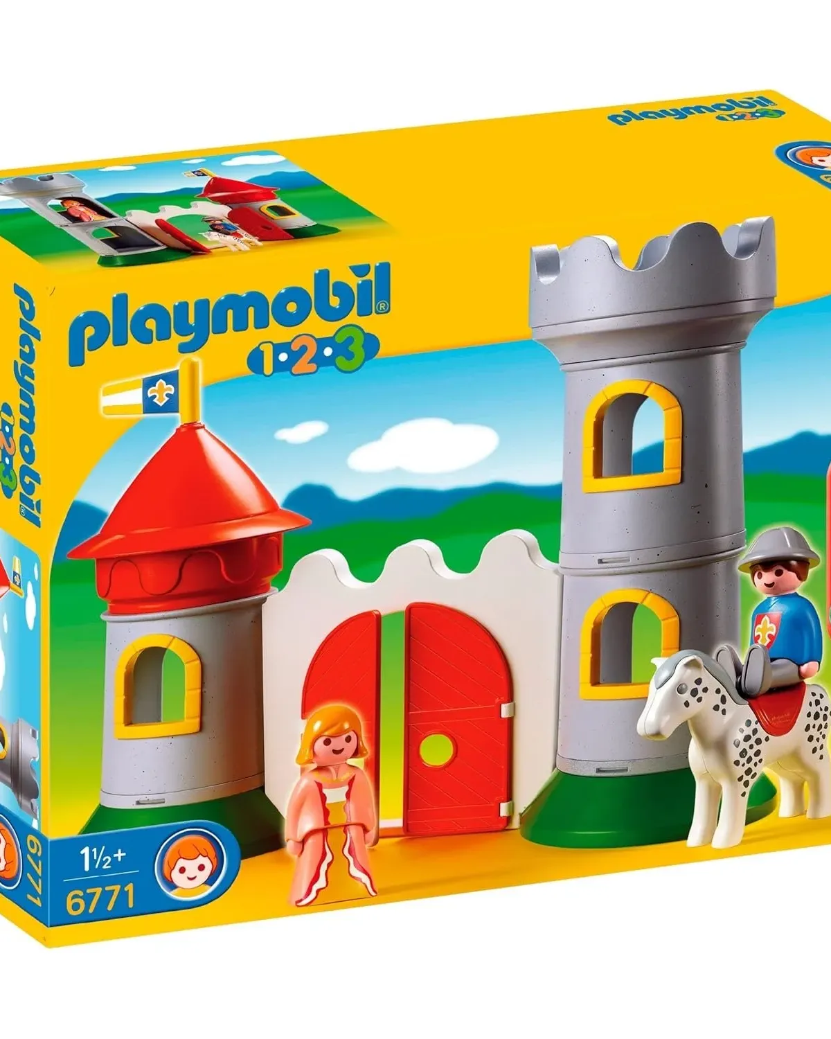PLAYMOBIL konstruktorius My First 1.2.3. Knight's Castle (pažeista pakuotė)