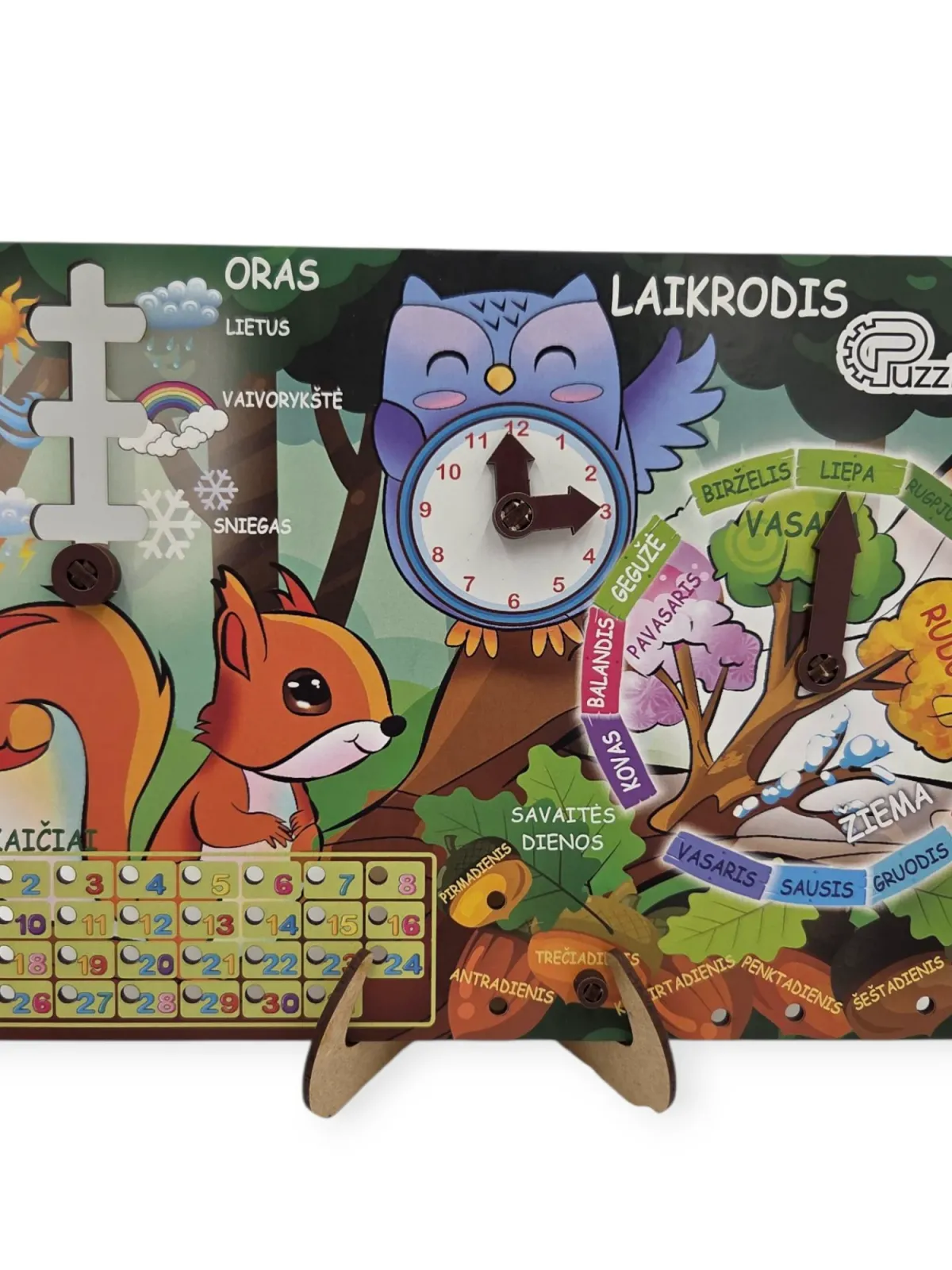 PuzzleOK lavinamasis Pažintinis kalendorius lietuviškas