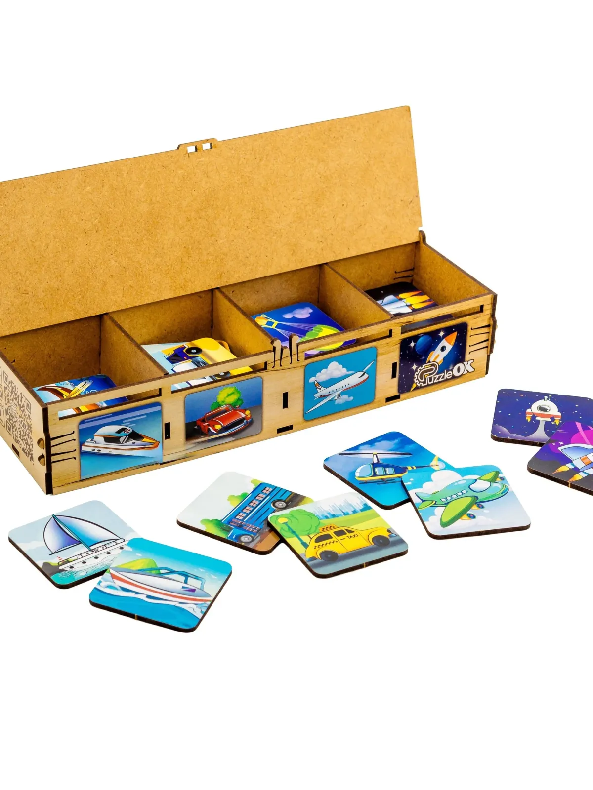 PuzzleOK rūšiuokliai Montessori Transportas