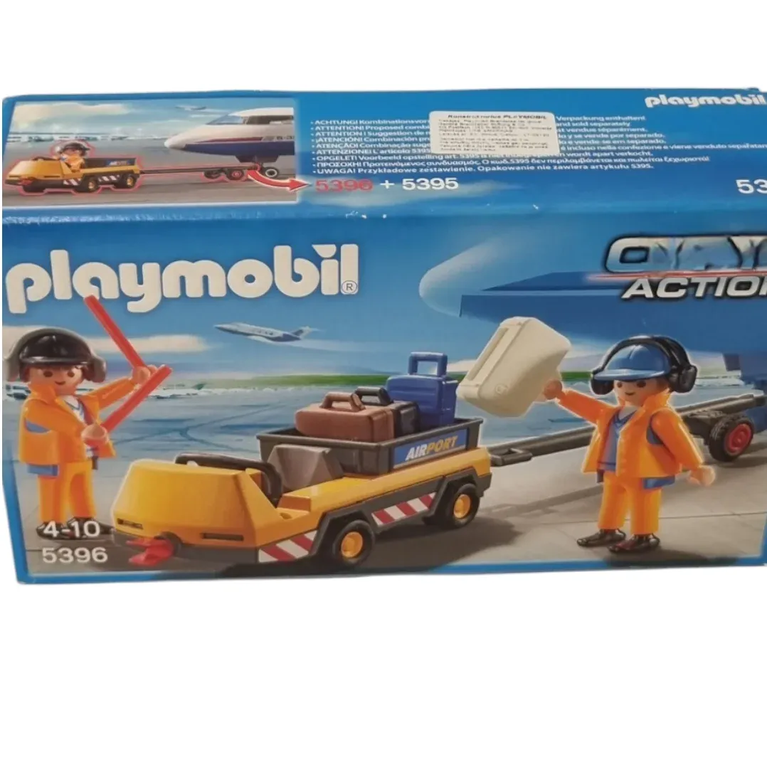 PLAYMOBIL City Action Lėktuvo vilkikas su sausumos įgula (pažeista pakuotė)