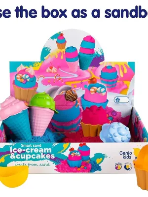 Genio kids rinkinys išmanusis smėlis Keksiukai ir ledai, 1 kg