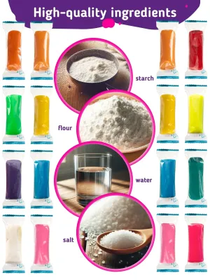 Genio Kids natūralus plastilinas - modelinas  4 šviečiančios tamsoje spalvos po 50 g