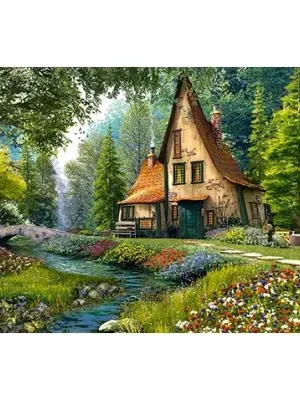 Castorland dėlionė Toadstool Cottage 2000 det.