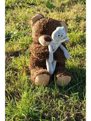 Fancy minkštas meškis su kiškiuku Čibo 27 cm