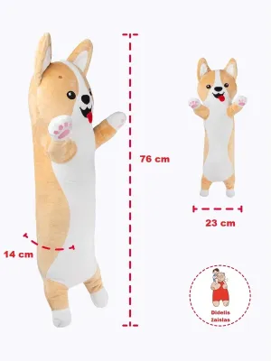 Fancy minkštas žaislas pagalvė šuo korgis Vaflis 70 cm