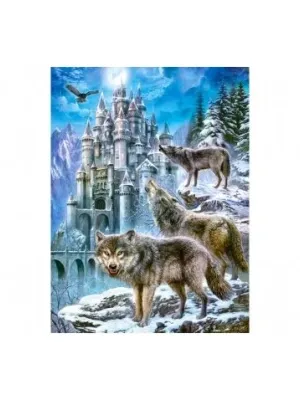 Castorland dėlionė Wolves and Castle 1500 det.