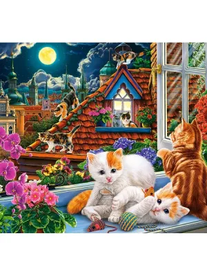 Castorland dėlionė Kittens on the Roof 1500 det.