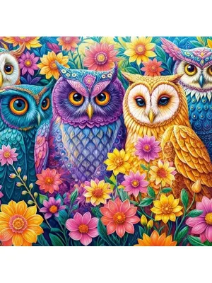 Castorland dėlionė Flower Owl Meeting 3000 det.