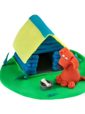 Natūralaus plastilino  modelino rinkinys Fantazijų puokštė Genio Kids 20 spalvų