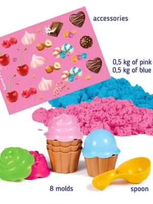 Genio kids rinkinys išmanusis smėlis Keksiukai ir ledai, 1 kg