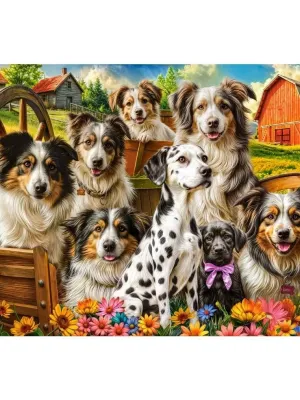 Castorland dėlionė Happy Dogs In The Countryside 1000 det