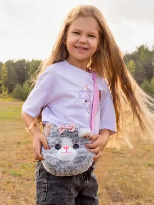 Fancy minkštas vaikiškas  rankinukas  Kačiukas 27 cm