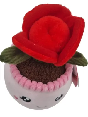Pliušinė gėlė rožė vazone 15 cm