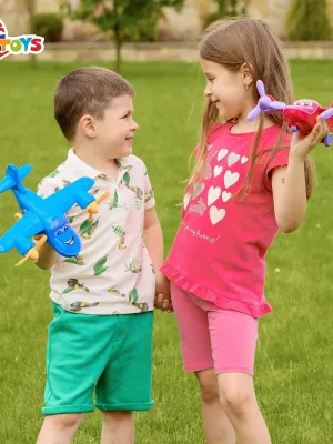 Technok lėktuvas mėlynas/raudonas