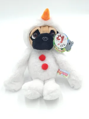 Minkšti žaislai šuo mopsas Kalėdos 30cm