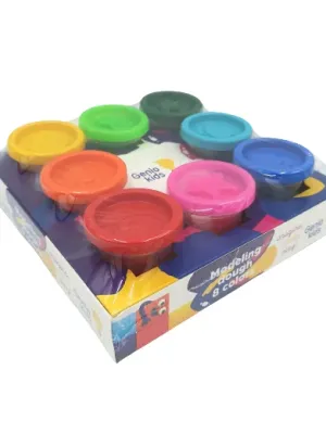 GENIO KIDS Natūralus plastilinas - modelinas, 8 spalvos