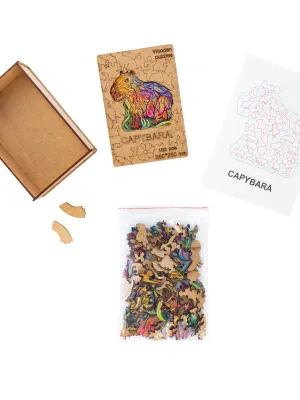 Medinė dėlionė Kapibara 100 detalių