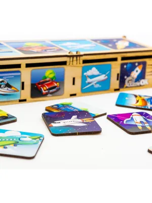 PuzzleOK rūšiuokliai Montessori Transportas