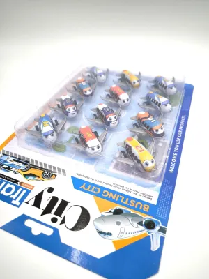 City Traffic lėktuvėlių rinkinys 12 vnt