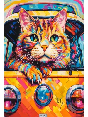 Castorland dėlionė Cat Bus Travel 1000 det.