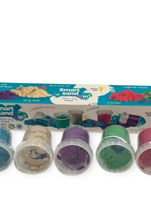Genio kids išmanusis smėlis rinkinys 5 spalvos, 750 g