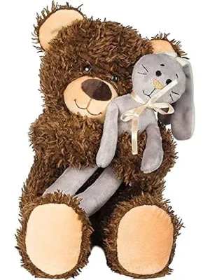 Fancy minkštas meškis su kiškiuku Čibo 27 cm