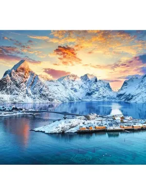 Castorland dėlionė Sunrise on Sakrisøy, Lofoten, Norway 1000 det