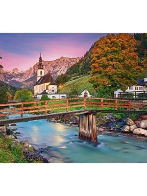 Castorland dėlionė Sunset in Ramsau 2000 det.