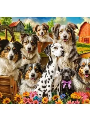 Castorland dėlionė Happy Dogs In The Countryside 260 det.