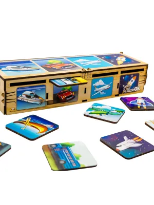 PuzzleOK rūšiuokliai Montessori Transportas