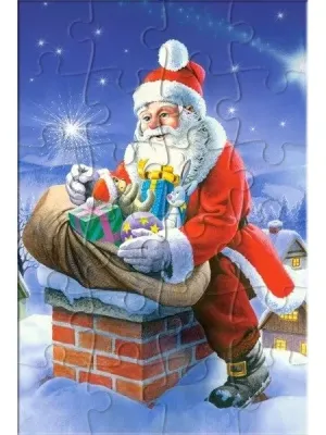 Castorland atvirukas - dėlionė 24 detalės Santa Claus