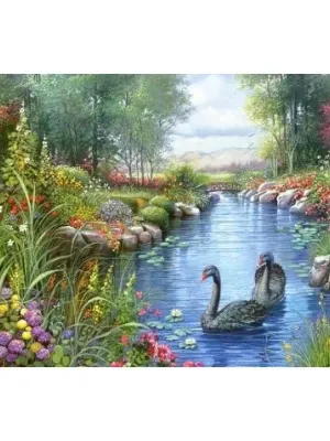 Castorland dėlionė Copy of Black Swans, Andres Orpinas 1500 det.