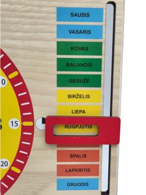 Master Wood lavinamasis Laikrodis kalendorius Lietuviškas