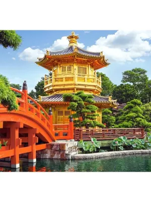 Castorland dėlionė China Garden, Hong Kong 500 det