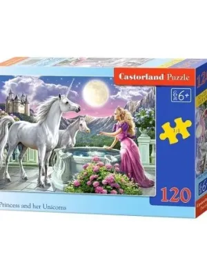 Castorland dėlionė Princess and her Unicorns 120 det.