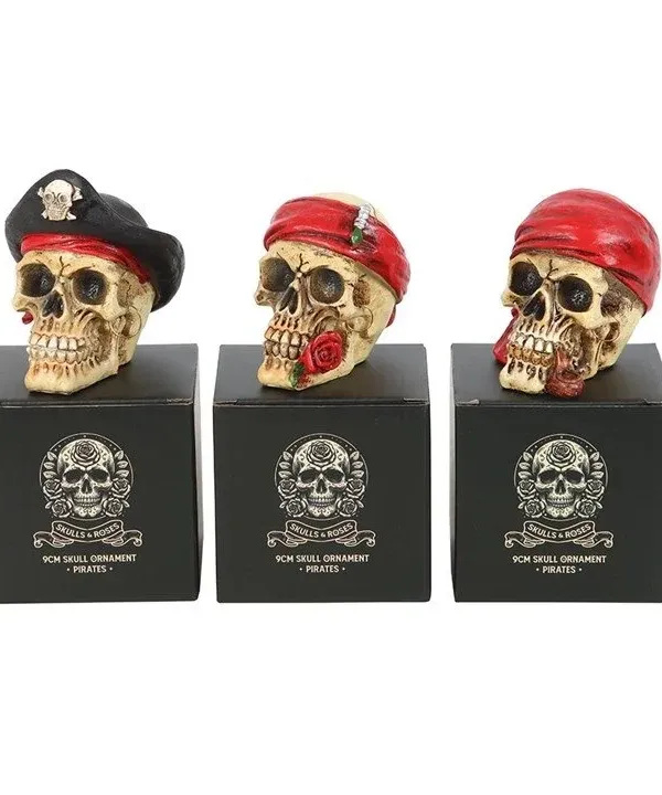 Produktas Pirato kaukolė dekoracija Helovinui 9 cm Paveikslėlis
