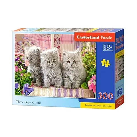 Produktas Castorland dėlionė Three Grey Kittens 300 det. Paveikslėlis