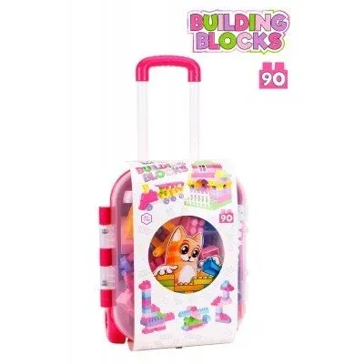 Produktas Technok konstruktorius lagamine 90 detalių rožinis Paveikslėlis