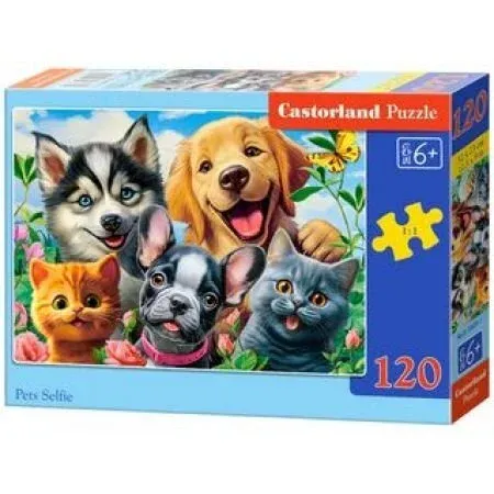 Produktas Castorland dėlionė Pets Selfie 120 det. Paveikslėlis
