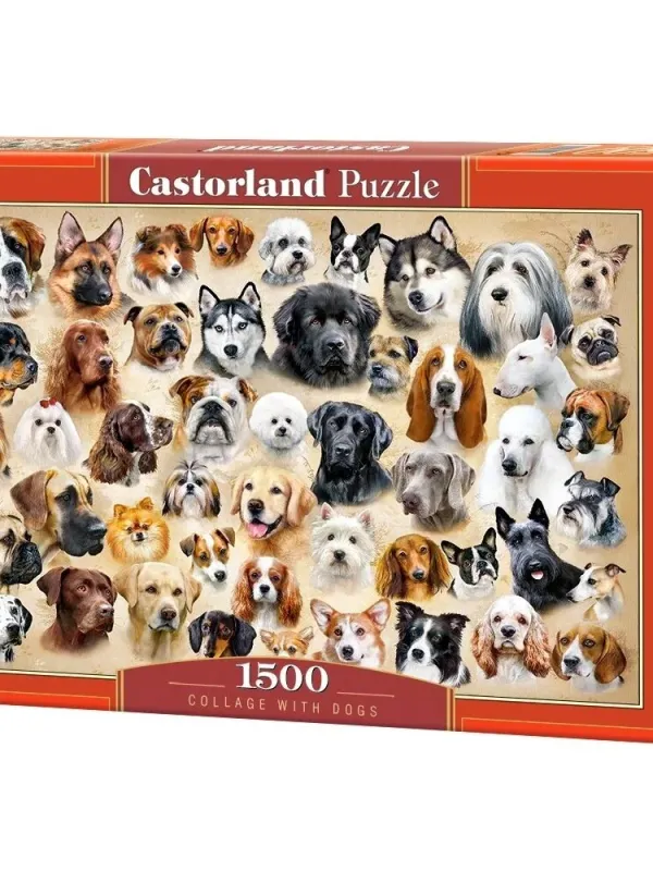 Produktas Castorland dėlionė Collage with Dogs 1500 det. Paveikslėlis