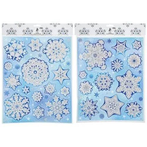 Produktas Lipdukai langams, blizgančios snaigės Paveikslėlis