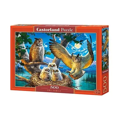 Produktas Castorland dėlionė  Owl Family 500 det Paveikslėlis