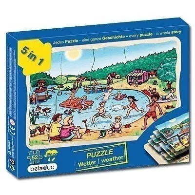 Produktas Medinė dėlionė Orai, 52 det. Paveikslėlis