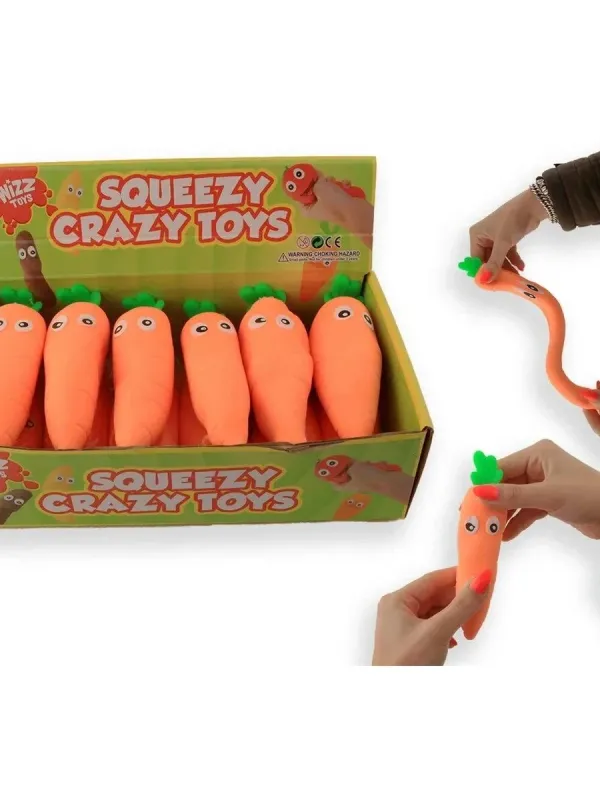 Produktas Antistresinė smėliu pripildyta  Morka 9,5 cm Paveikslėlis