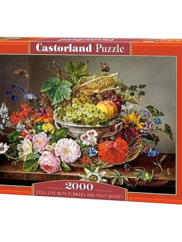 Produktas Castorland dėlionė Still Life with Flowers and Fruit Basket 2000 det Paveikslėlis