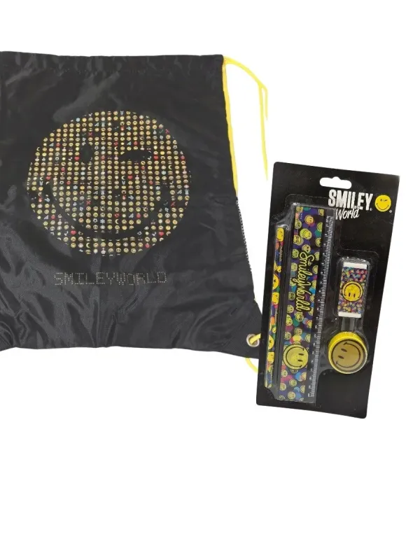 Produktas LANNOO sportinis krepšys Smiley World + dovana Paveikslėlis